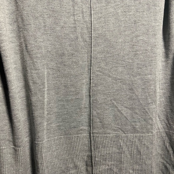 Soft Surroundings Heather Grey Ribbed Cowl Neck Sweater Tunic Wool Cashmere Cozy - Picture 5 of 9